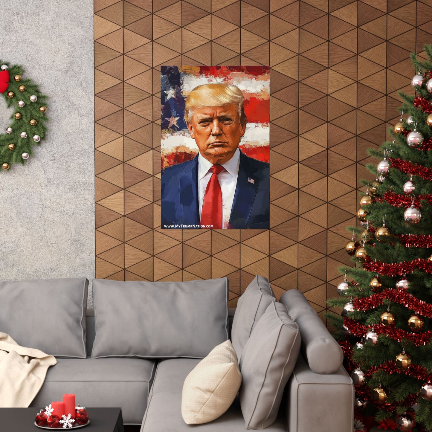 Patriotic Matte Vertical Poster - Bold Trump Artwork