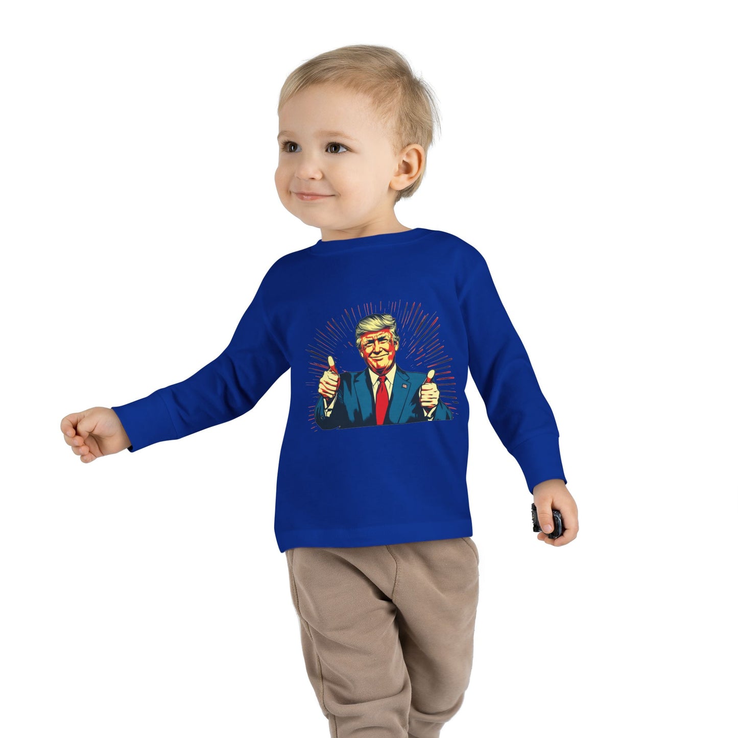 Toddler Long Sleeve Tee - "Best Grandma" Trump Design