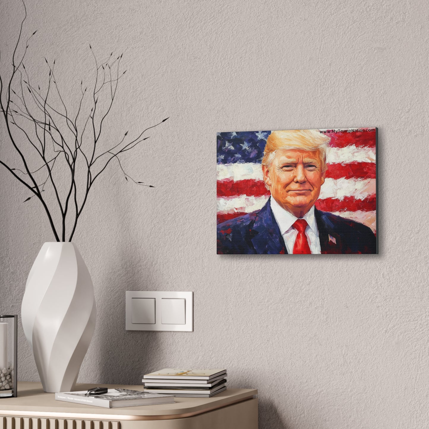 Donald Trump Patriotic Canvas Art