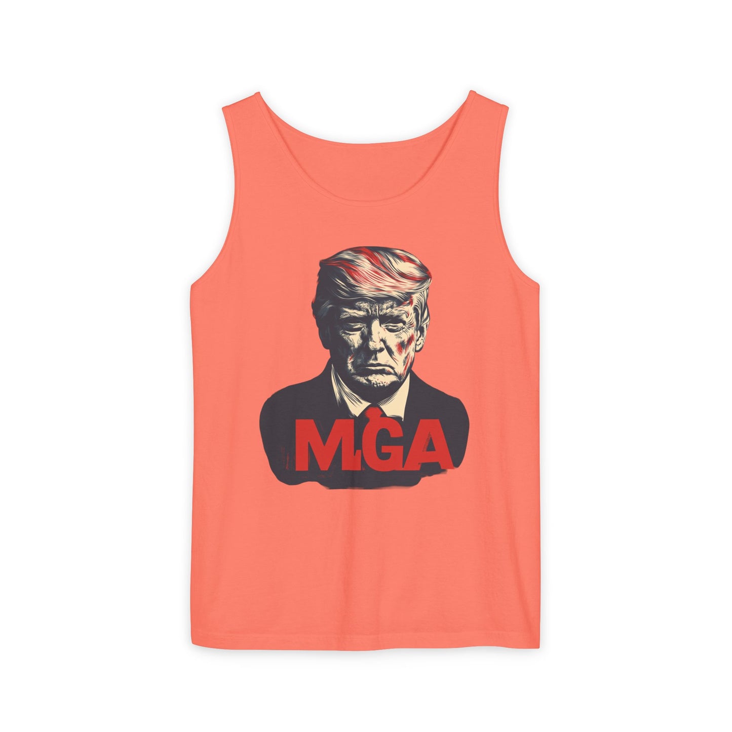 Unisex Garment-Dyed Tank Top - MAGA Graphic Tee for Political Enthusiasts