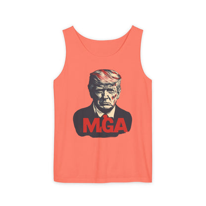Unisex Garment-Dyed Tank Top - MAGA Graphic Tee for Political Enthusiasts