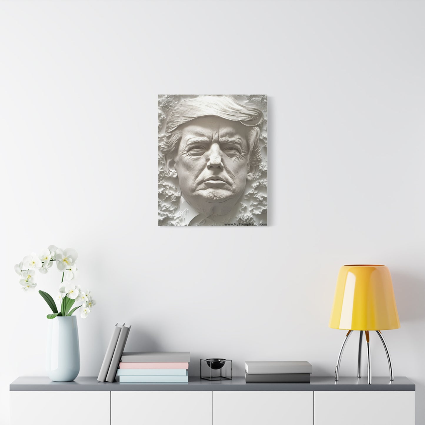 Artistic Matte Canvas Wall Art - Donald Trump 3D Relief Design