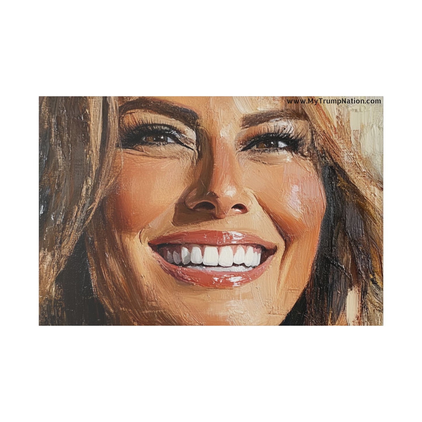Melania Trump Smiling Portrait Canvas Art