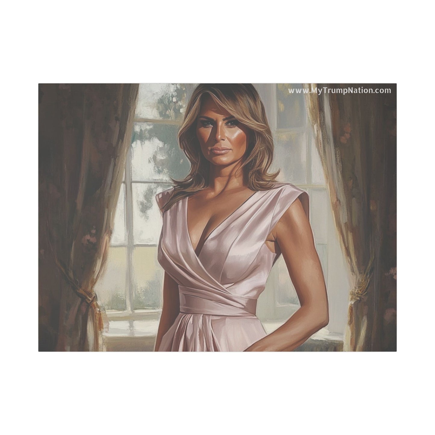 Melania Trump Elegant Canvas Art