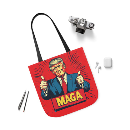 MAGA Canvas Tote Bag with Colorful Straps