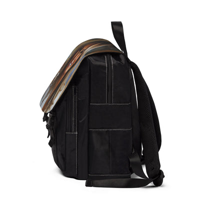 Stylish Unisex Casual Shoulder Backpack with Artistic Design