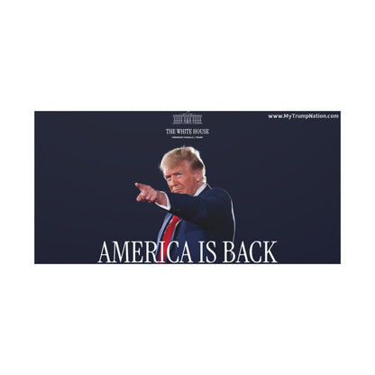 Matte Canvas Wall Art - "America Is Back" featuring Trump