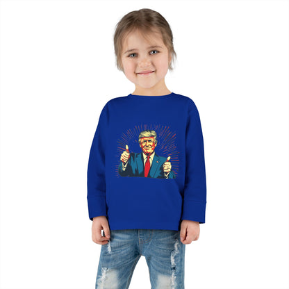 Toddler Long Sleeve Tee - "Best Grandma" Trump Design