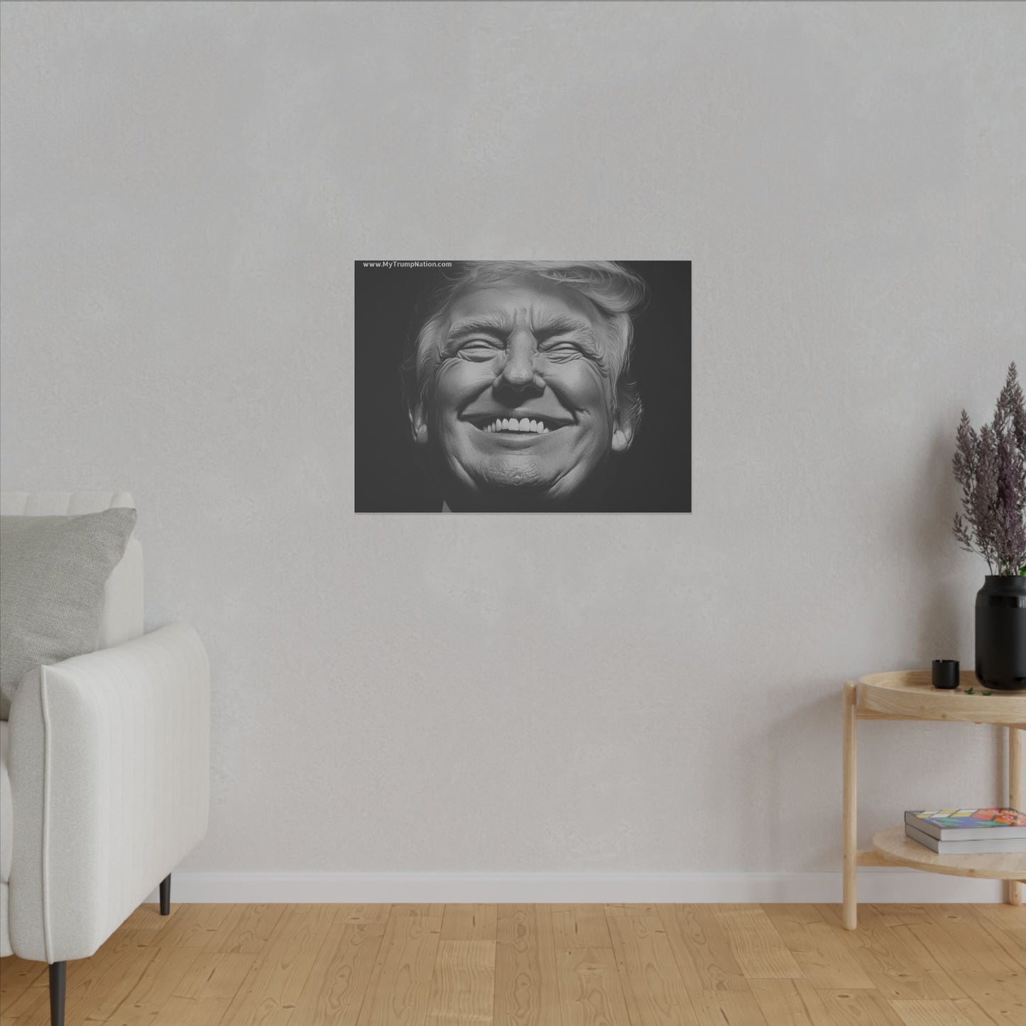 Donald Trump Black & White Canvas Art