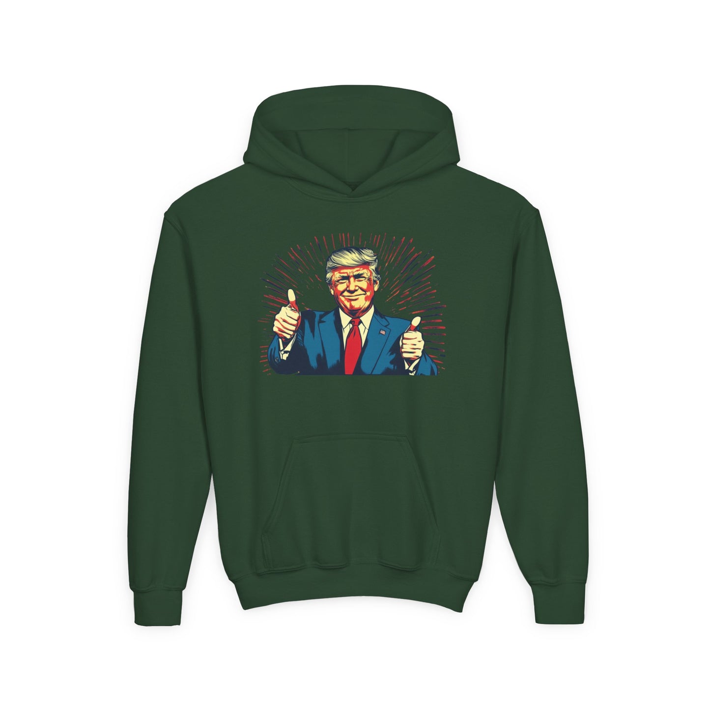 Youth Hoodie with Patriotic Design - Perfect for Political Events and Casual Wear
