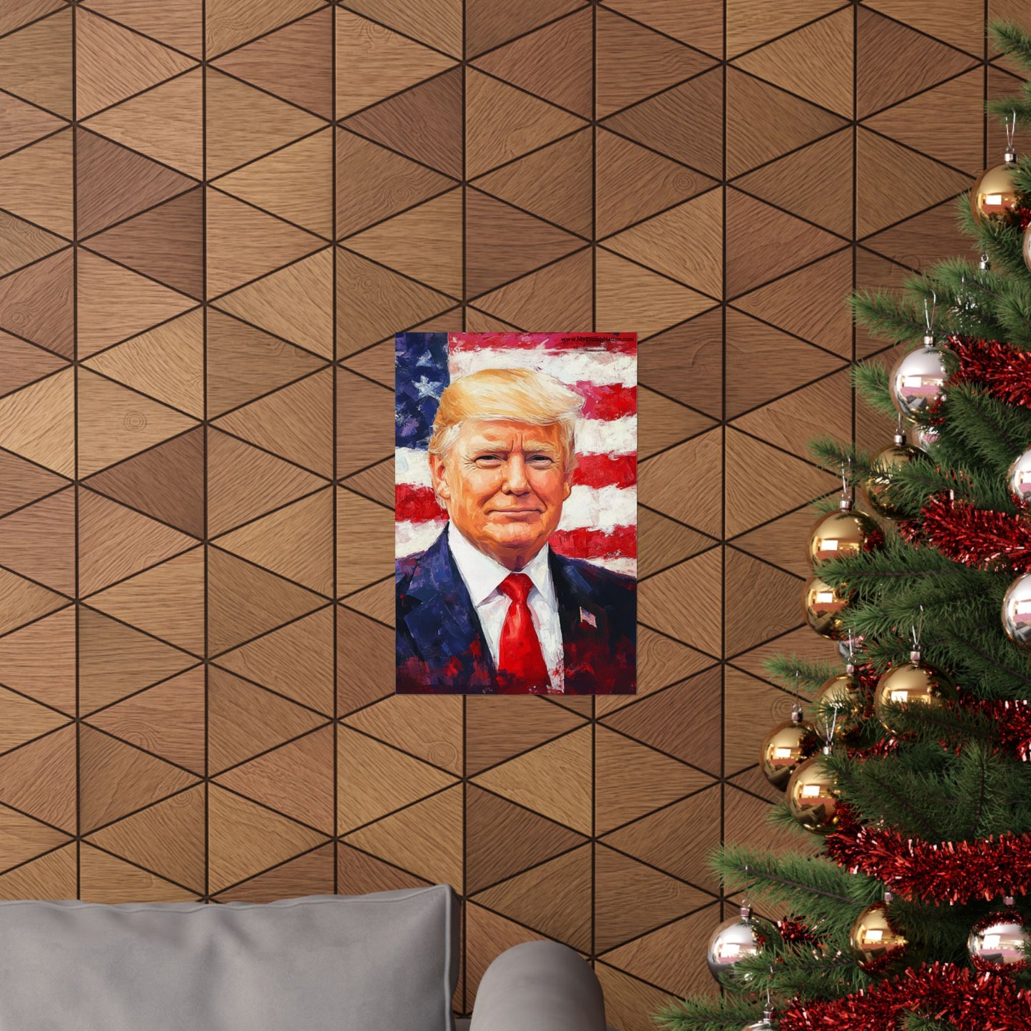 Patriotic Donald Trump Matte Vertical Poster - Bold Artwork for Home and Office Decor