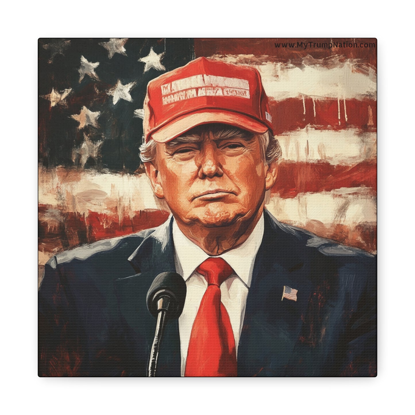 Patriotic Matte Canvas Art - Trump 2024 Wall Decor