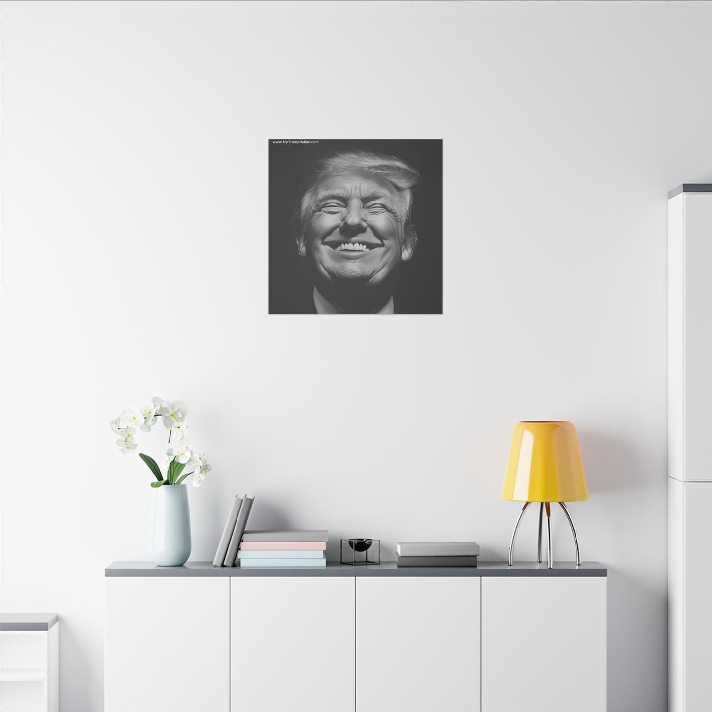 Donald Trump Black & White Canvas Art