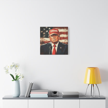 Patriotic Matte Canvas Art - Trump 2024 Wall Decor
