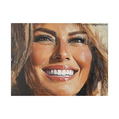 Melania Trump Smiling Portrait Canvas Art