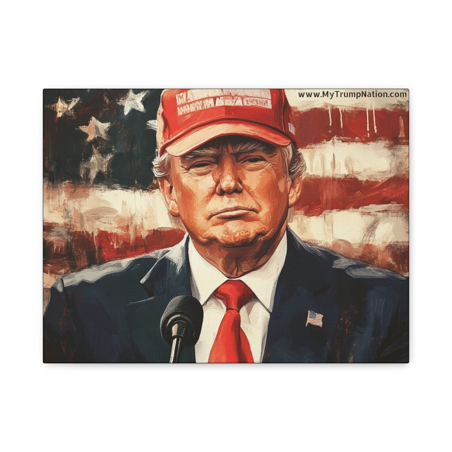 Patriotic Matte Canvas Art - Trump 2024 Wall Decor