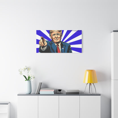Political Canvas Art - Vintage Trump Design 12x8"