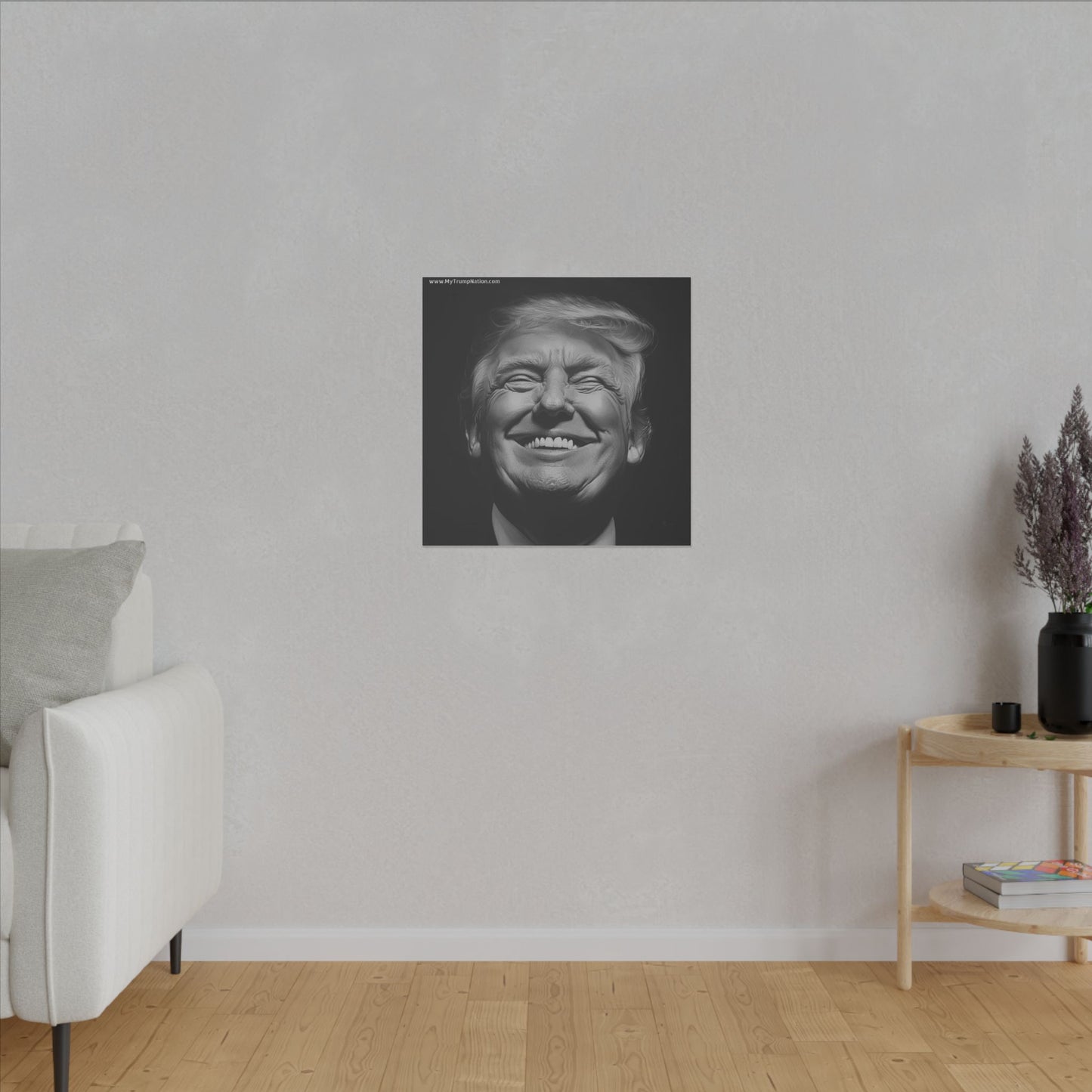 Donald Trump Black & White Canvas Art