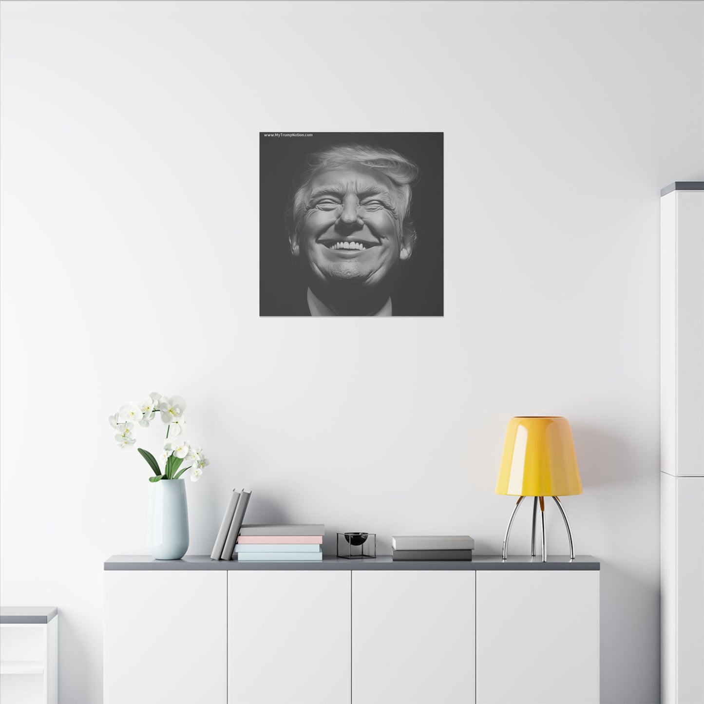 Donald Trump Black & White Canvas Art