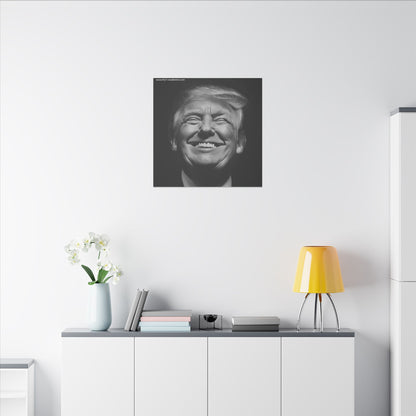 Donald Trump Black & White Canvas Art