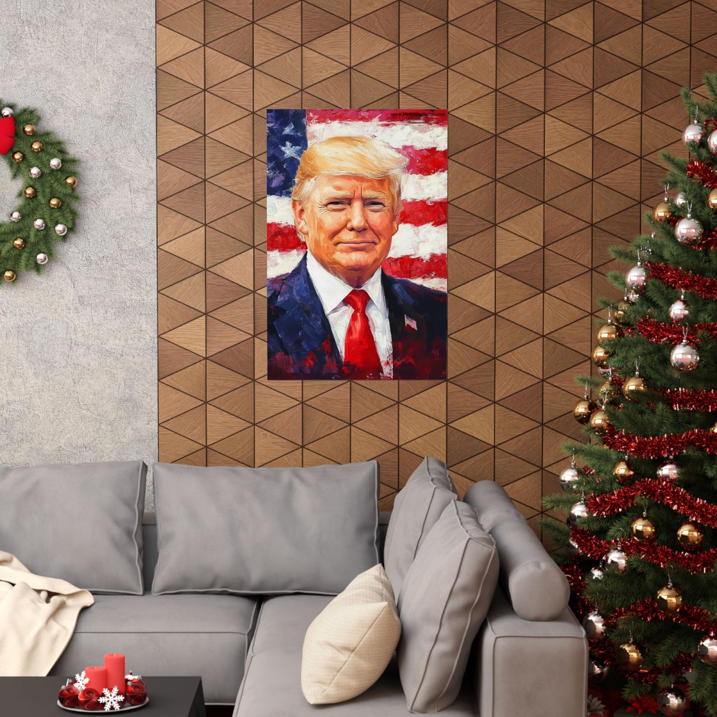 Patriotic Donald Trump Matte Vertical Poster - Bold Artwork for Home and Office Decor