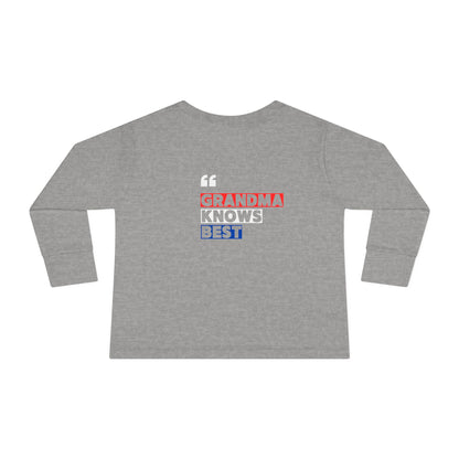 Toddler Long Sleeve Tee - "Best Grandma" Trump Design