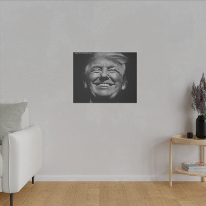 Donald Trump Black & White Canvas Art