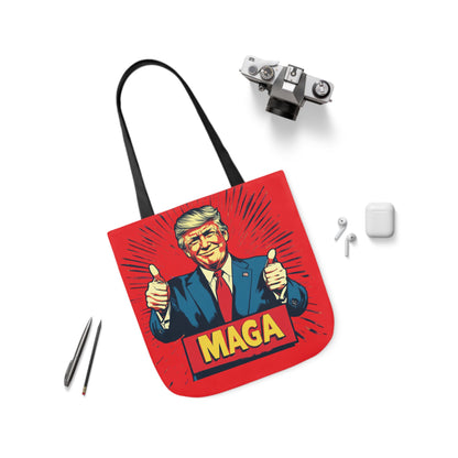 MAGA Canvas Tote Bag with Colorful Straps