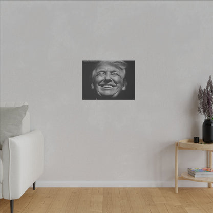 Donald Trump Black & White Canvas Art