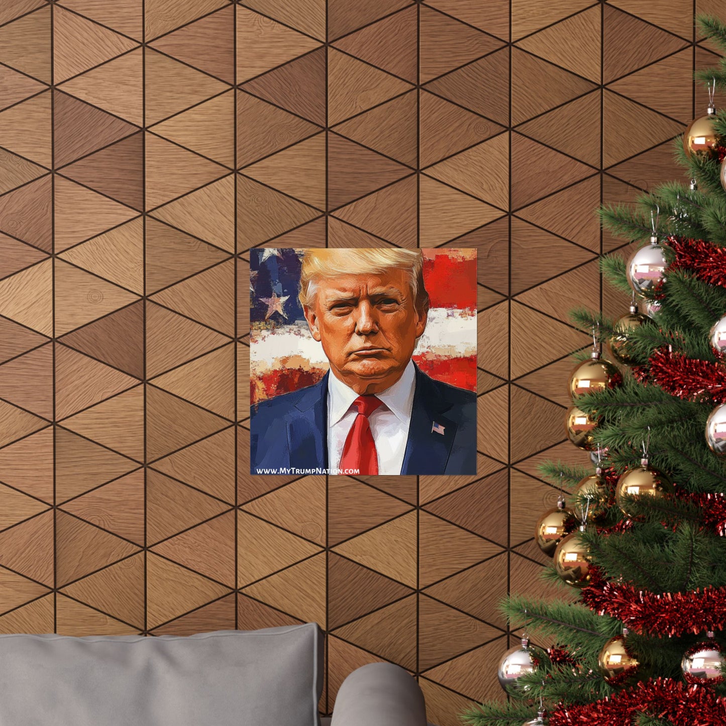 Patriotic Matte Vertical Poster - Bold Trump Artwork