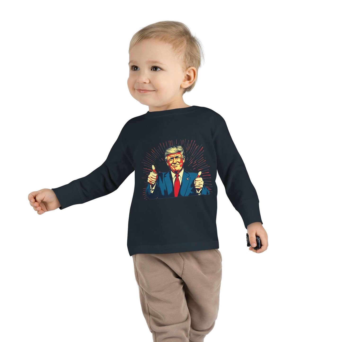 Toddler Long Sleeve Tee - "Best Grandma" Trump Design