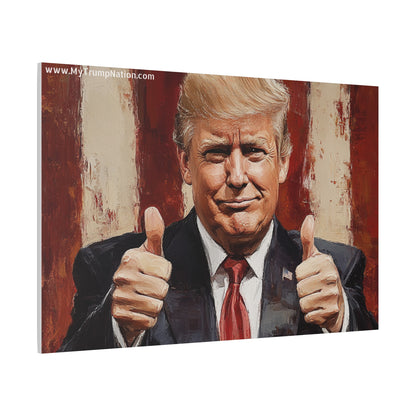 Patriotic Canvas Wall Art - Trump Thumbs Up