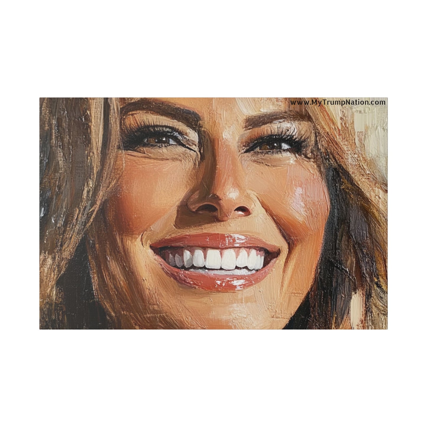 Melania Trump Smiling Portrait Canvas Art