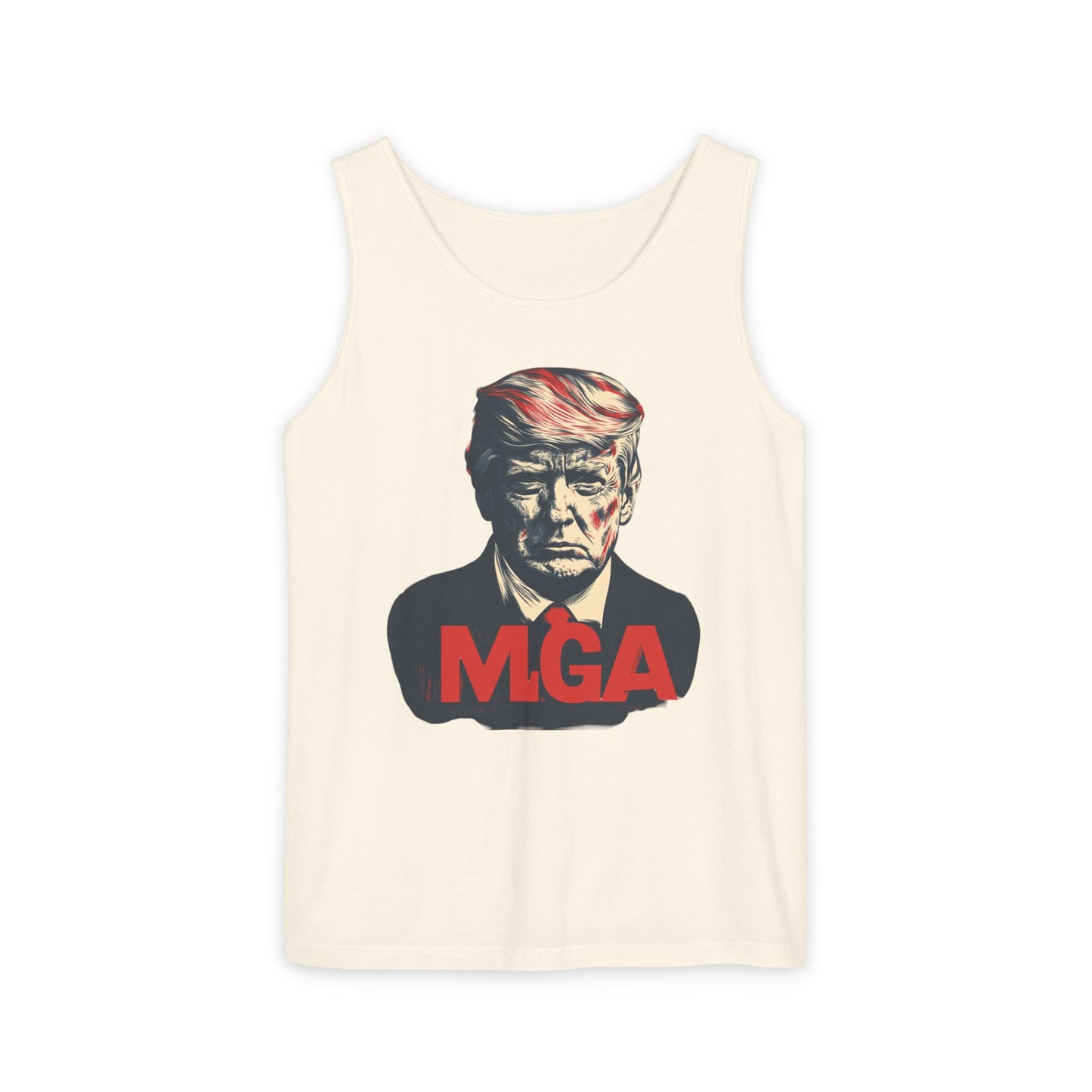 Unisex Garment-Dyed Tank Top - MAGA Graphic Tee for Political Enthusiasts