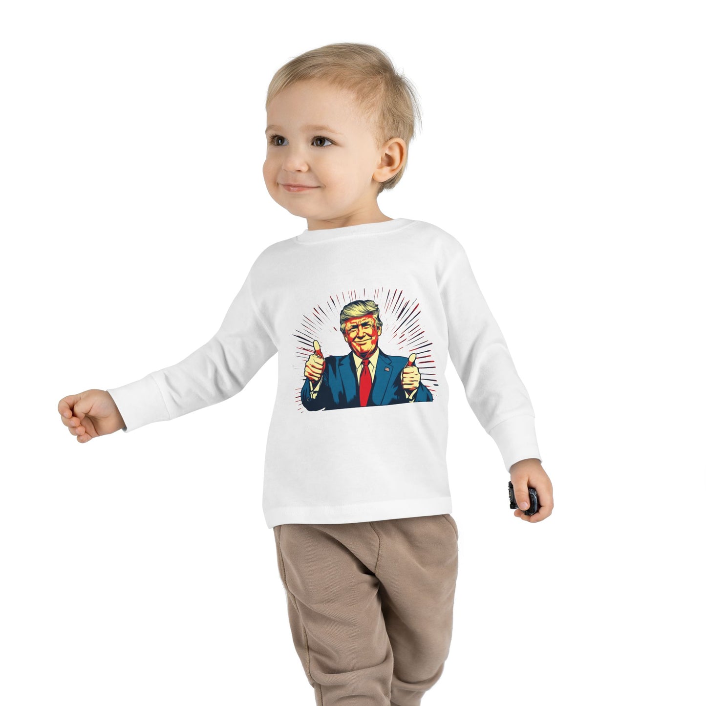 Toddler Long Sleeve Tee - "Best Grandma" Trump Design