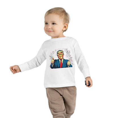 Toddler Long Sleeve Tee - "Best Grandma" Trump Design