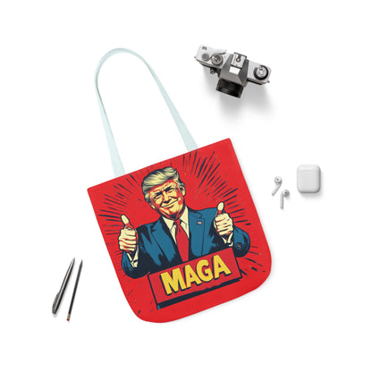 MAGA Canvas Tote Bag with Colorful Straps