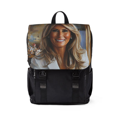 Stylish Unisex Casual Shoulder Backpack with Artistic Design