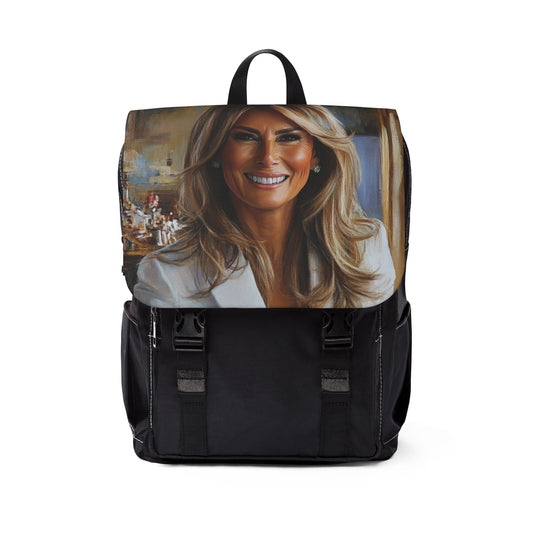 Stylish Unisex Casual Shoulder Backpack with Artistic Design