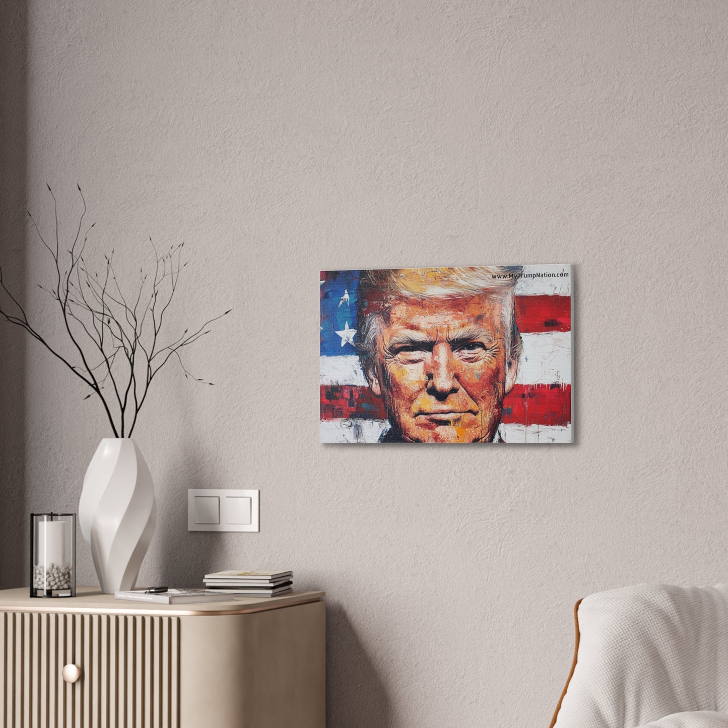 Donald Trump Patriotic Canvas Art