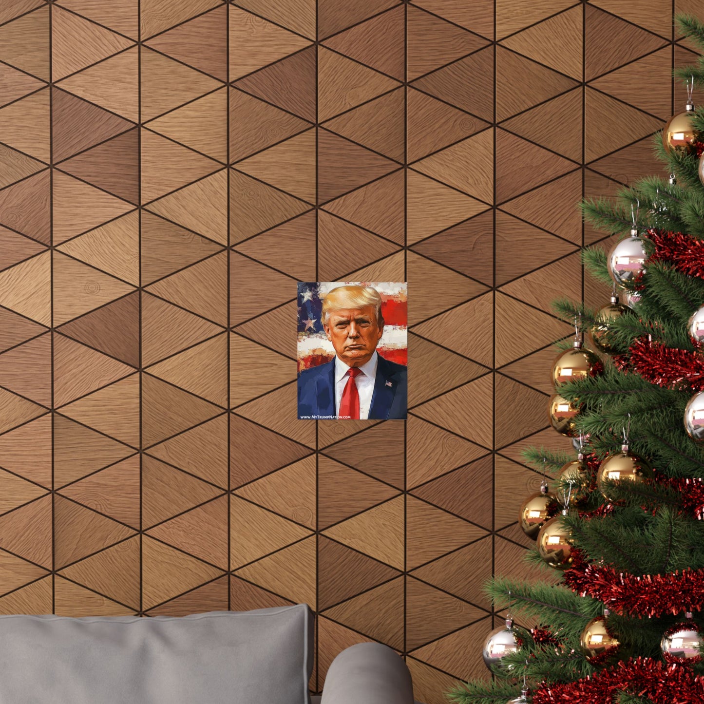Patriotic Matte Vertical Poster - Bold Trump Artwork