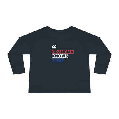 Toddler Long Sleeve Tee - "Best Grandma" Trump Design