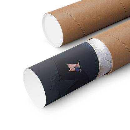 Patriotic Matte Vertical Poster - Bold Trump Artwork