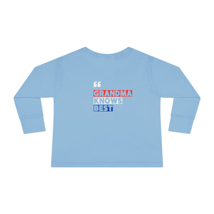 Toddler Long Sleeve Tee - "Best Grandma" Trump Design