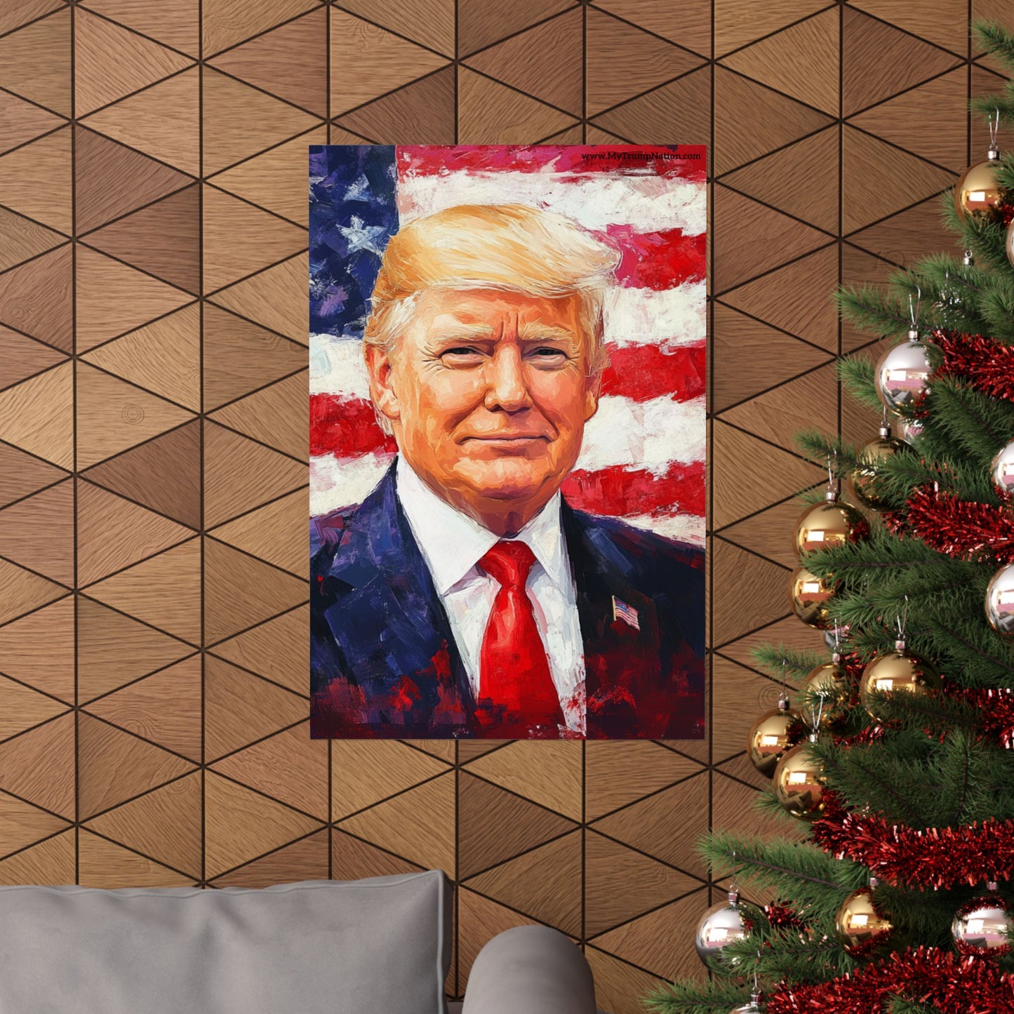 Patriotic Donald Trump Matte Vertical Poster - Bold Artwork for Home and Office Decor