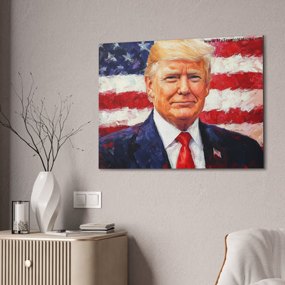 Donald Trump Patriotic Canvas Art