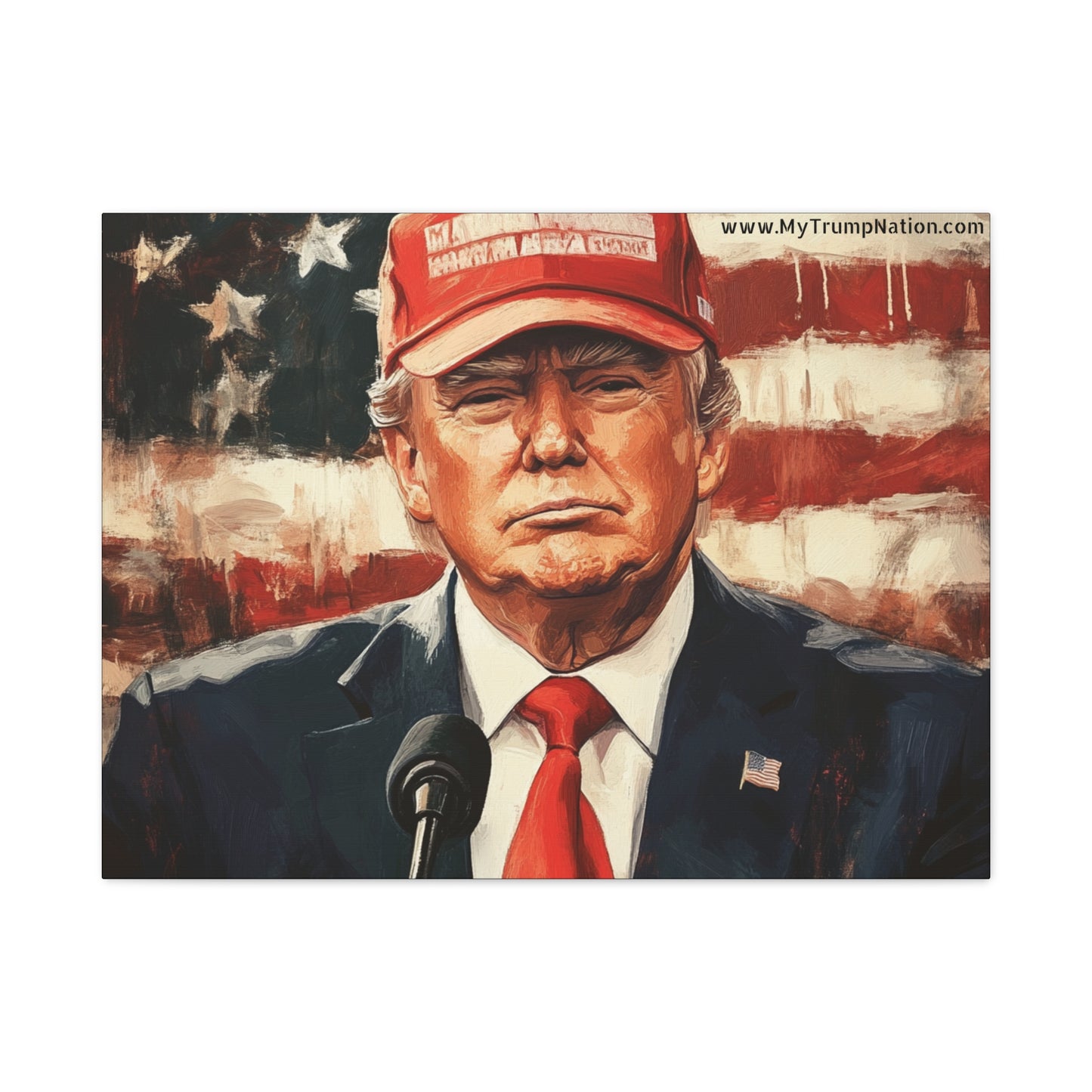 Patriotic Matte Canvas Art - Trump 2024 Wall Decor