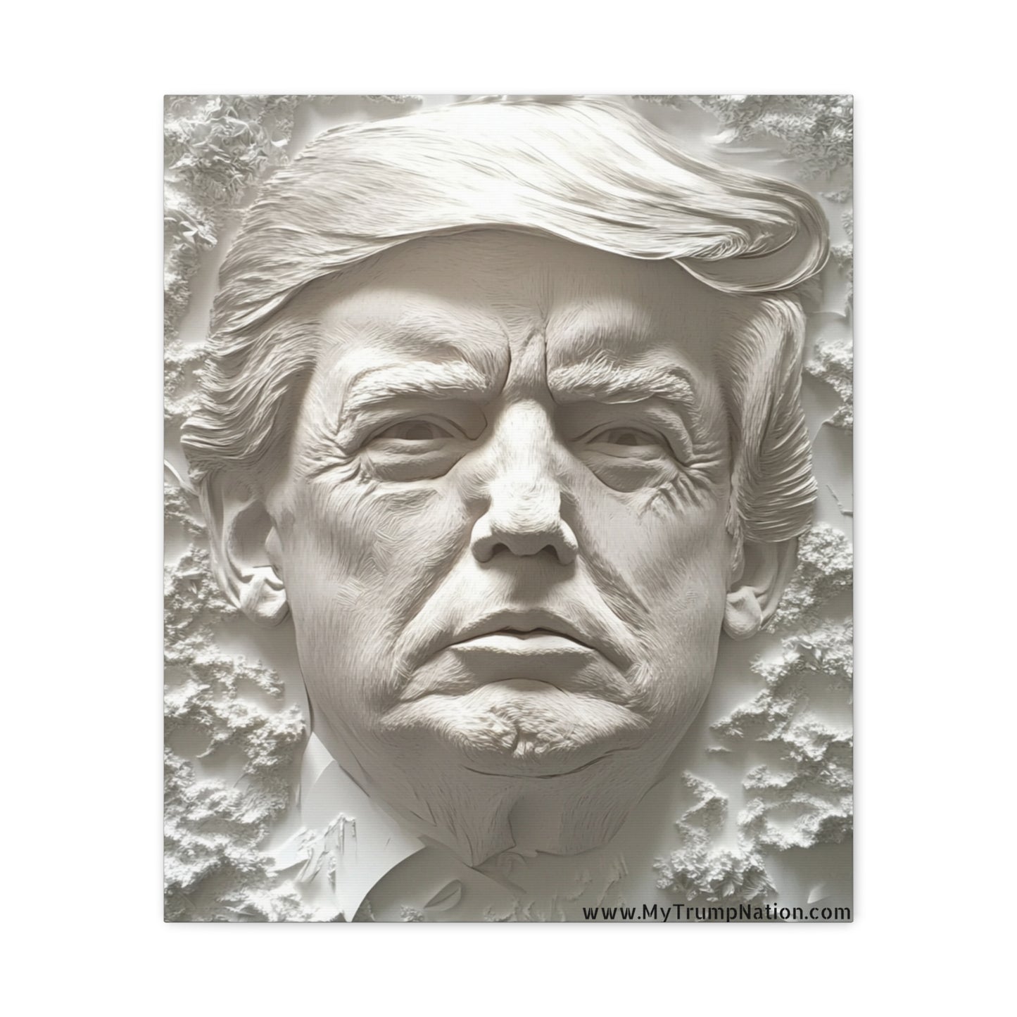 Artistic Matte Canvas Wall Art - Donald Trump 3D Relief Design