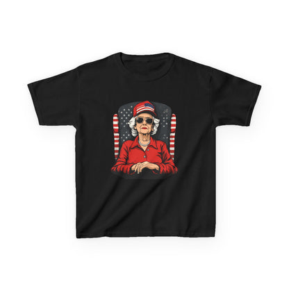 Patriotic Grandma Kids Heavy Cotton™ Tee - Fun Retro Style for Fourth of July Celebrations