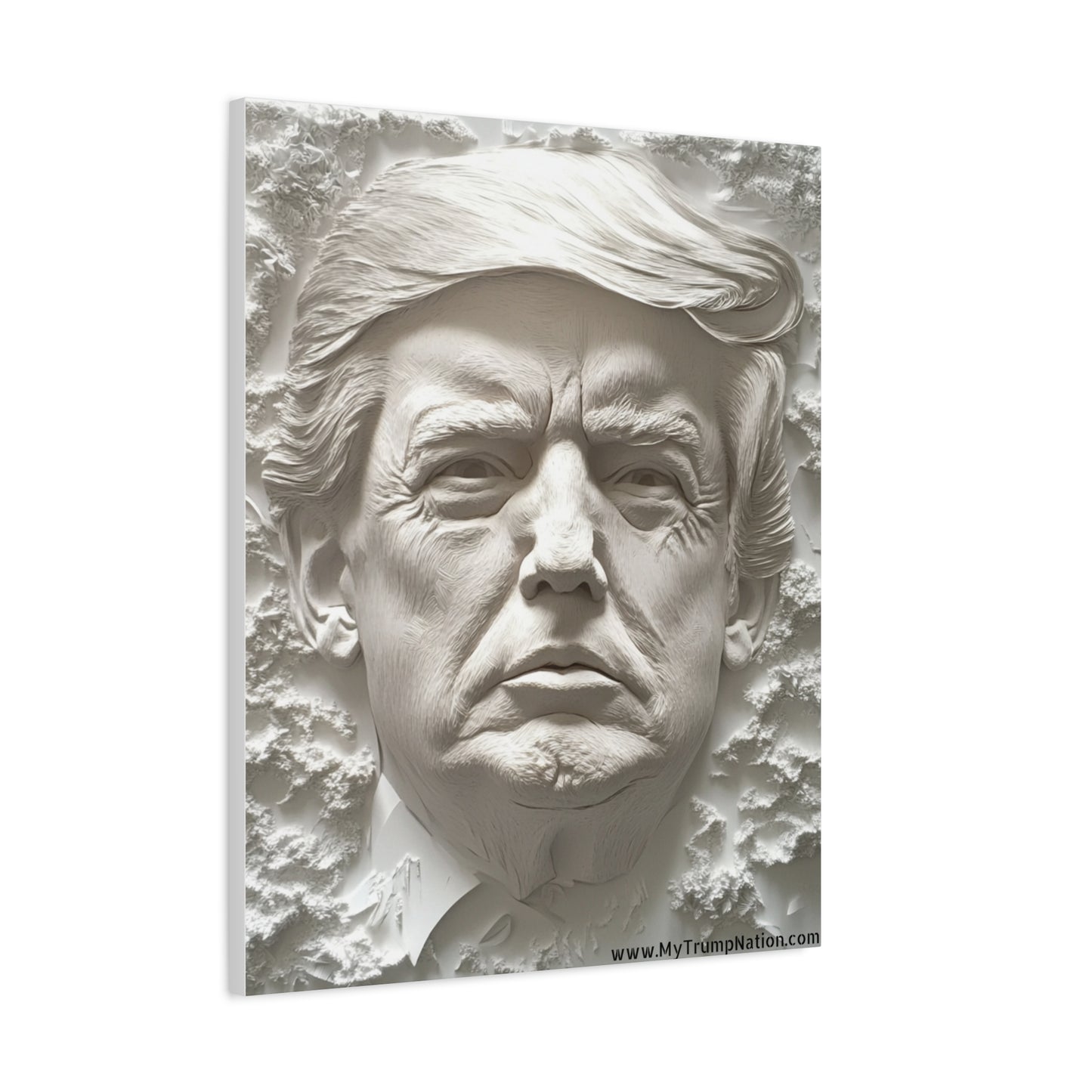 Artistic Matte Canvas Wall Art - Donald Trump 3D Relief Design